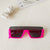 Ins Style Solid Color Pc Resin Square Half Frame Kids Sunglasses