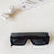 Ins Style Solid Color Pc Resin Square Half Frame Kids Sunglasses