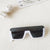 Ins Style Solid Color Pc Resin Square Half Frame Kids Sunglasses