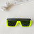 Ins Style Solid Color Pc Resin Square Half Frame Kids Sunglasses