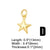 Ins Style Star Copper Plating Inlay Zircon 18k Gold Plated Pendants Jewelry Accessories