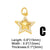 Ins Style Star Copper Plating Inlay Zircon 18k Gold Plated Pendants Jewelry Accessories