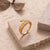 Ins Style Streetwear Leaf Heart Shape Flower Stainless Steel Plating Hollow Out 18k Gold Plated Open Ring