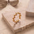 Ins Style Streetwear Leaf Heart Shape Flower Stainless Steel Plating Hollow Out 18k Gold Plated Open Ring