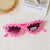 Ins Style Sweet Flower Pc Resin Cat Eye Full Frame Kids Sunglasses