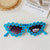 Ins Style Sweet Flower Pc Resin Cat Eye Full Frame Kids Sunglasses