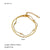 Ins Style U Shape Stainless Steel Irregular Plating Bracelets