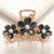 Internet Celebrity Korean-style Alloy Electroplated Hairpin Hairpin Flower Oil Dropping Pearl Grab Clip Women's Simple Hair Grab  Hair Accessories