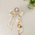 Internet Celebrity New Pearl Headband Bow Ribbon Silk Scarf Hair Rope Hair Band Hair Band Rubber Band Female Hair Tie