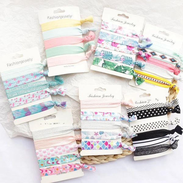 Japanese Girl Knotted Printed Hair Band Hair Rope Fresh Suit Tie Head Rubber Band Hair Rope Can Be Used As Bracelet Hair Accessories