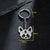 Japanese Style Sweet Artistic Animal Dog Stainless Steel Polishing Bag Pendant Keychain