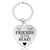 Keychain Pendant Lettering Metal Heart Pendant Europe And America  Stainless Steel Ornament Heart-Shaped Metal Keychains