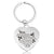 Keychain Pendant Lettering Metal Heart Pendant Europe And America  Stainless Steel Ornament Heart-Shaped Metal Keychains