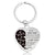 Keychain Pendant Lettering Metal Heart Pendant Europe And America  Stainless Steel Ornament Heart-Shaped Metal Keychains