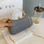 Khaki Grey White Pu Leather Solid Color Metal Button Oval Evening Bags