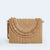 Khaki Rose Red Yellow Straw Solid Color Square Evening Bags