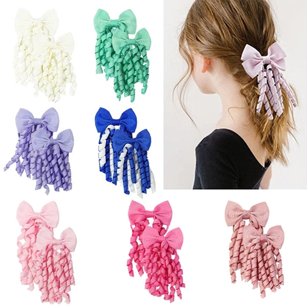 Kid'S Cartoon Style Bow Knot Polyester Rib Hair Tie