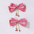 Kid'S Cute Cherry Bow Knot Alloy Plastic Cloth Hair Clip