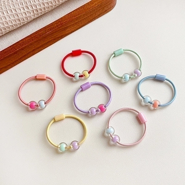 Kid'S Cute Simple Style Geometric Arylic Rubber Band Hair Tie