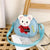 Kid'S Pu Leather Animal Cartoon Cute Semicircle Zipper Crossbody Bag