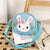 Kid'S Pu Leather Animal Cartoon Cute Semicircle Zipper Crossbody Bag