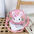 Kid'S Pu Leather Animal Cartoon Cute Semicircle Zipper Crossbody Bag