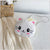 Kid'S Small Pu Leather Cat Cute Round Zipper Crossbody Bag