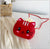 Kid'S Small Pu Leather Cat Cute Round Zipper Crossbody Bag