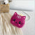 Kid'S Small Pu Leather Cat Cute Round Zipper Crossbody Bag