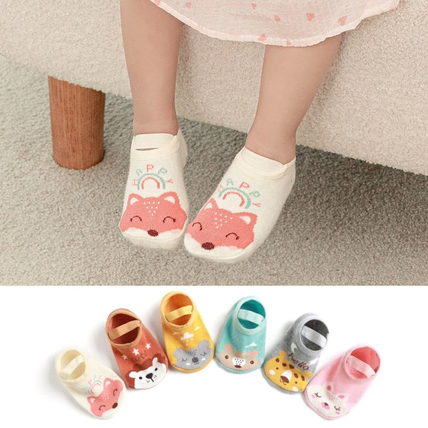 Kid's Cute Letter Star Cotton Jacquard Crew Socks 2 Pieces