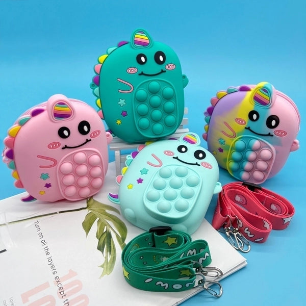 Kid's Dinosaur Silica Gel Zipper Coin Purses