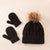 Kid's Fashion Solid Color Pom Poms Wool Cap