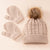 Kid's Fashion Solid Color Pom Poms Wool Cap