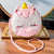 Kid's Medium Plush  Cute Round Zipper Crossbody Bag