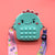 Kid's Medium Silica Gel Fruit Cute Profiled Zipper Crossbody Bag