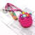 Kid's Medium Silica Gel Fruit Cute Profiled Zipper Crossbody Bag