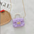 Kid's Mini All Seasons Pvc Fashion Square Bag Chain Bag