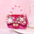 Kid's Mini Plush Color Block Cute Square Flip Cover Handbag