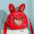 Kid's Mini Pu Leather Heart Shape Cute Zipper Crossbody Bag