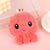 Kid's Octopus Plush Zipper Coin Purses