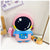 Kid's Silica Gel Cartoon Cute Round Zipper Shoulder Bag Crossbody Bag