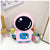 Kid's Silica Gel Cartoon Cute Round Zipper Shoulder Bag Crossbody Bag