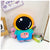 Kid's Silica Gel Cartoon Cute Round Zipper Shoulder Bag Crossbody Bag