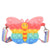 Kid's Small Silica Gel Butterfly Cute Zipper Crossbody Bag