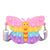 Kid's Small Silica Gel Butterfly Cute Zipper Crossbody Bag