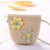 Kid's Small Straw Flower Cute Bucket Zipper Shoulder Bag Crossbody Bag