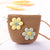 Kid's Small Straw Flower Cute Bucket Zipper Shoulder Bag Crossbody Bag