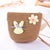 Kid's Small Straw Flower Cute Bucket Zipper Shoulder Bag Crossbody Bag