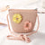 Kid's Small Straw Flower Cute Bucket Zipper Shoulder Bag Crossbody Bag