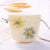 Kid's Small Straw Flower Cute Bucket Zipper Shoulder Bag Crossbody Bag